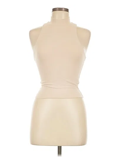 Pre-owned Beginning Boutique Tank Top Tan Halter Neckline Tops