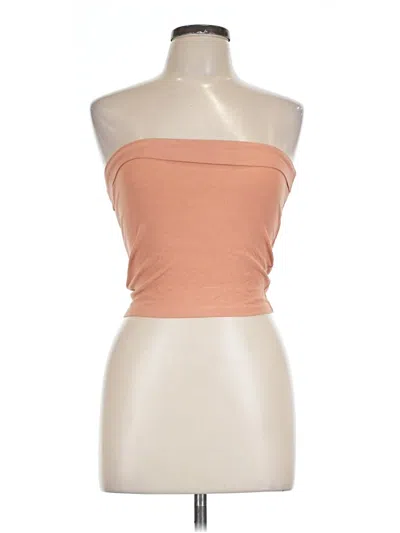 Pre-owned Beginning Boutique Tube Top Tan Strapless Neckline Tops