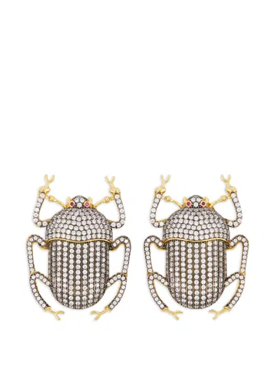 Begüm Khan Crystal Pharaoh Earrings In Gold