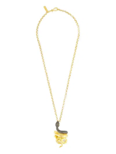 Begüm Khan Snake Zircon Necklace In Gold
