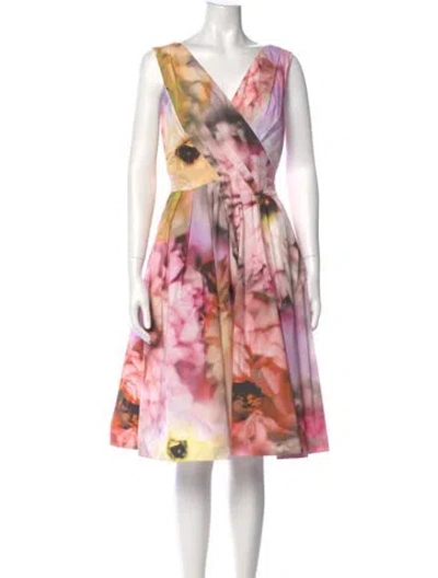 Pre-owned Behnaz Sarafpour Printed Knee-length Dress In Multi