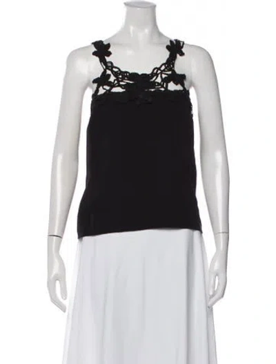 Pre-owned Behnaz Sarafpour Silk Asymmetrical Top W/ Tags In Black