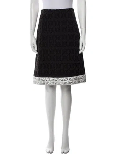 Pre-owned Behnaz Sarafpour Wool Knee-length Skirt In Black