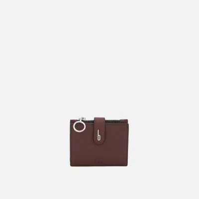 Behno Andrea Mini Wallet Pebble Bordeaux In Burgundy