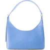 Behno Danny Flatiron Pebble Leather Shoulder Bag In Blue