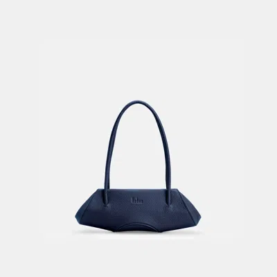 Behno Elizabeth Baguette Mini Pebble Navy