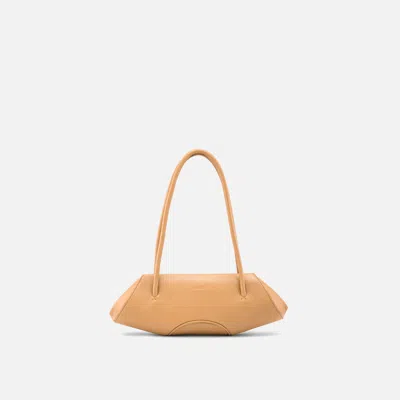 Behno Elizabeth Baguette Mini Pebble Peach In Orange