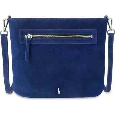 Behno Elizabeth Suede Leather Crossbody Bag In Water