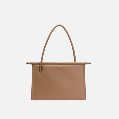 Behno Frida Flat Tote Milled Almond In Brown
