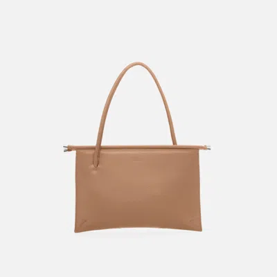 Behno Frida Flat Tote Pebble Almond In Brown