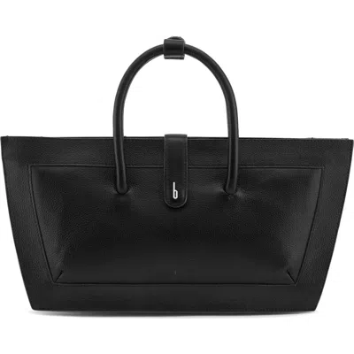 Behno Frida Leather Baguette Top Handle Bag In Black