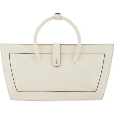 Behno Frida Leather Baguette Top Handle Bag In Sand