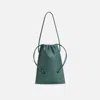 BEHNO FRIDA SHOULDER BAG NAPPA RUCHED JADE