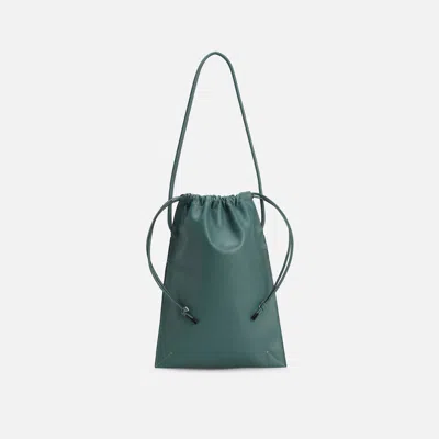 Behno Frida Shoulder Bag Nappa Ruched Jade In Green