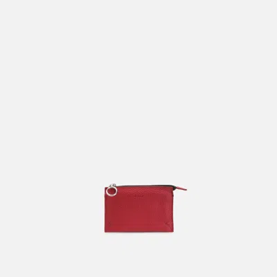Frida Wallet Pebble Red In Brown from behno