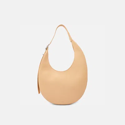 Behno Ina Crescent Bag Large Pebble Peach In Orange