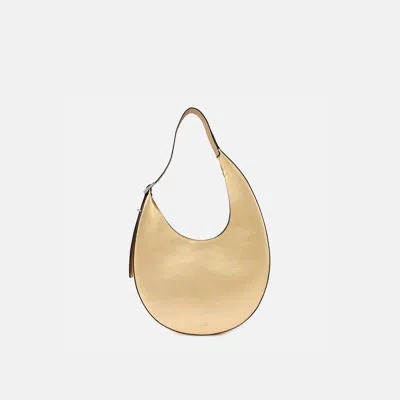Behno Ina Crescent Bag Medium Metallic Gold