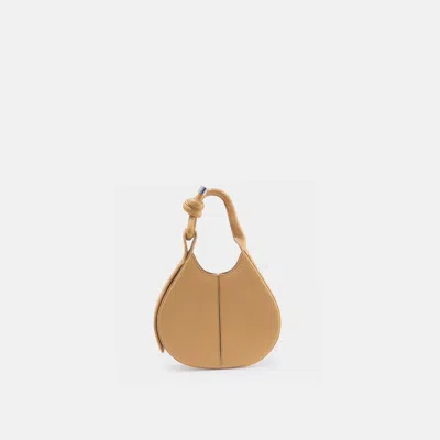 Behno Ina Mini Crossbody Pebble Pleat Bisque In Sand