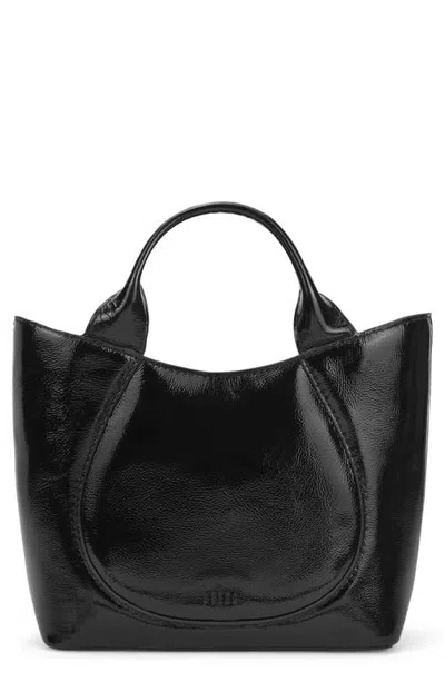 Behno Katrina Mini Crinkled Leather Tote In Black