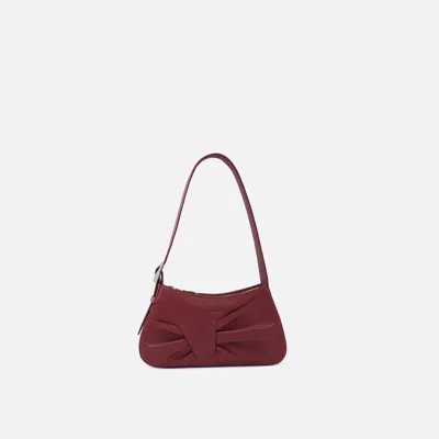 Behno Leena Mini Shoulder Draped Nappa Brick In Brown