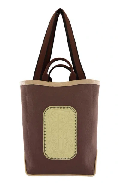 Behno Maison Canvas Tote In Cacao/buttercream