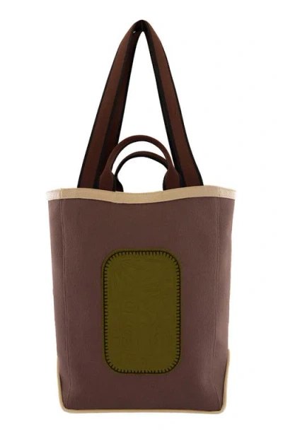Behno Maison Canvas Tote In Cacao/wood