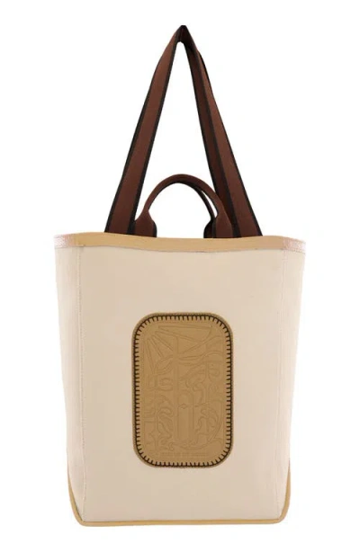 Behno Maison Canvas Tote In Sand/bisque