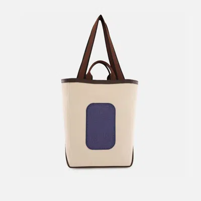 Behno Maison Tote Canvas Sand/indigo