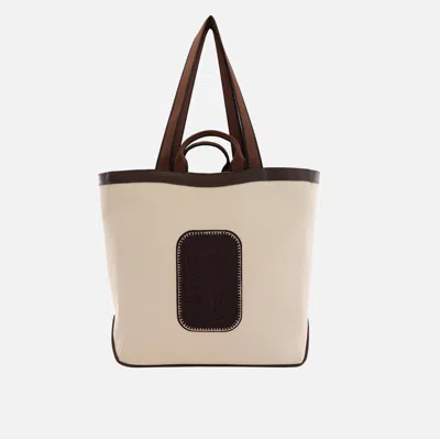 Behno Maison Tote Large Canvas Sand/cacao