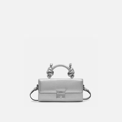 Behno Mary Bag Micro Soft Metallic Silver
