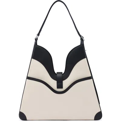 Behno Melina Canvas Shoulder Bag In White