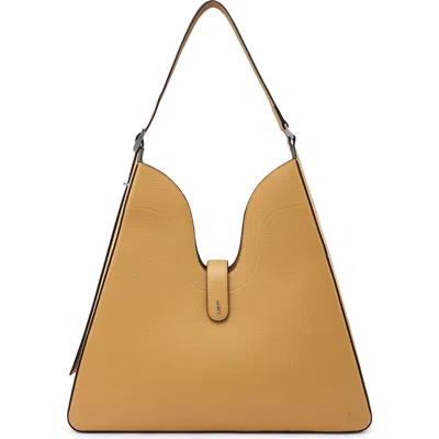 Behno Melina Nappa Leather Shoulder Bag In Gold