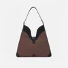 Behno Melina Canvas Shoulder Bag In Brown