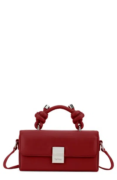 Behno Micro Mary Soft Leather Crossbody Bag In Red