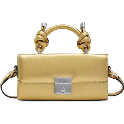 Behno Micro Mary Soft Metallic Leather Crossbody Bag