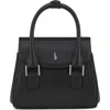 Behno Mini Coco Leather Satchel In Black