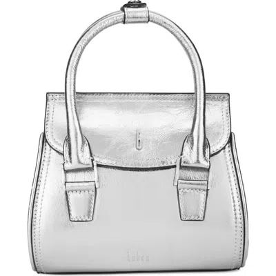 Behno Mini Coco Leather Satchel In Silver