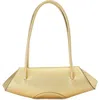 Behno Mini Elizabeth Baguette Pebble Leather Shoulder Bag In Gold