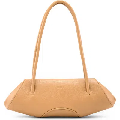 Behno Mini Elizabeth Baguette Pebble Leather Shoulder Bag In Orange
