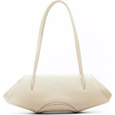 Behno Mini Elizabeth Baguette Pebble Leather Shoulder Bag In Neutral