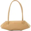 Behno Mini Elizabeth Baguette Pebble Leather Shoulder Bag In Neutral