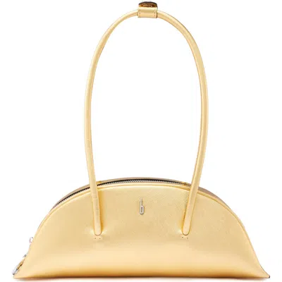 Behno Mini Laverne Leather Bowler Bag In Gold