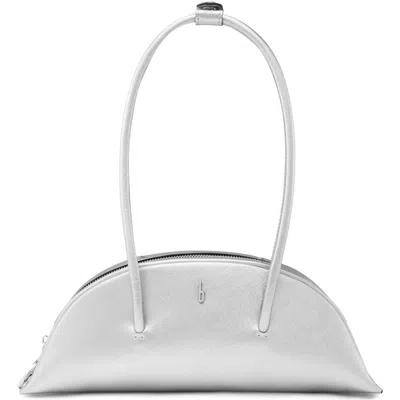Behno Mini Laverne Leather Bowler Bag In Silver