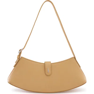 Behno Mini Ruth Pebble Leather Shoulder Bag In Sand
