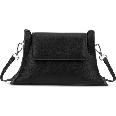 Behno Mini Winnie Pebble Leather Crossbody Bag In Black
