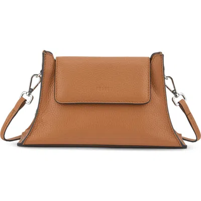 Behno Mini Winnie Pebble Leather Crossbody Bag In Brown