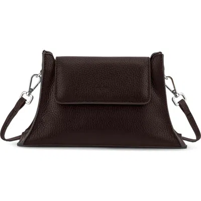 Behno Mini Winnie Pebble Leather Crossbody Bag In Brown