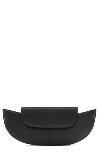 Behno Nadia Leather Clutch In Black
