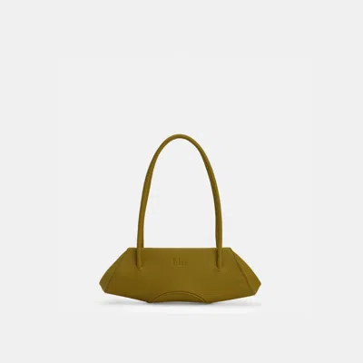 Behno New York Elizabeth Baguette Mini Pebble Olive In Brown
