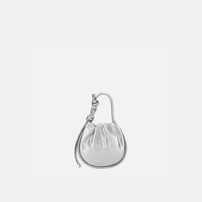 Behno New York Ina Mini Potli Metallic Silver In White